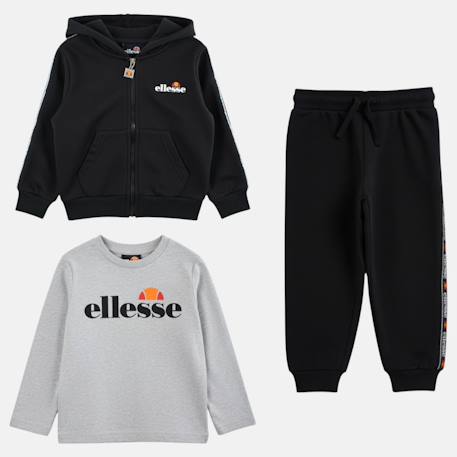 Ensemble t-shirt manches courtes veste capuche et pantalon jogging 3 pièces garçon Noir 3 - vertbaudet enfant 