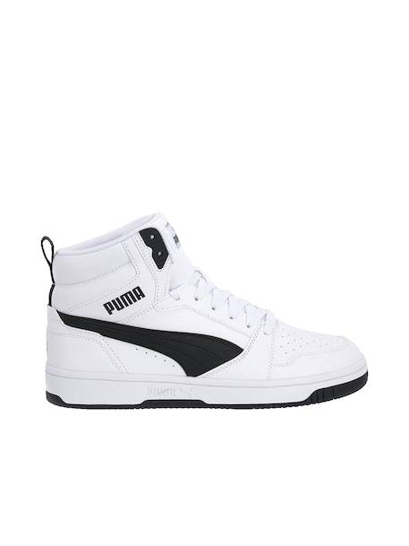 Basket haute rebound v6 mid – confort et style enfant Blanc - noir 2 - vertbaudet enfant 