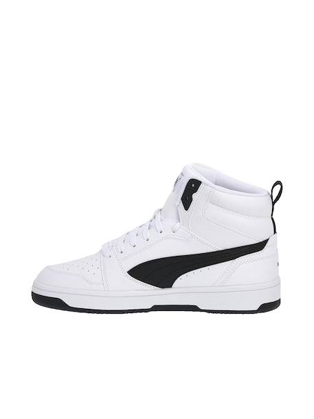Basket haute rebound v6 mid – confort et style enfant Blanc - noir 3 - vertbaudet enfant 