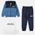 Ensemble t-shirt manches courtes veste capuche et pantalon jogging 3 pièces garçon Bleu 3 - vertbaudet enfant 