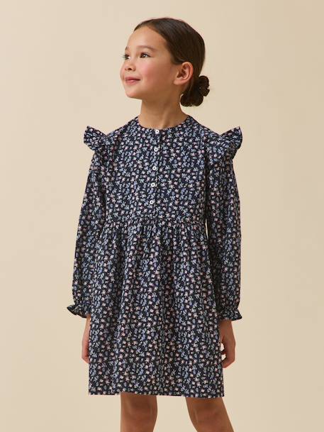 Robe imprimée fille Imprimé  mini roses 1 - vertbaudet enfant 
