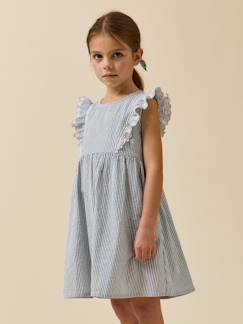 Robe rayée en seersucker  - vertbaudet enfant