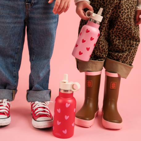 Gourde isotherme caramel (350 ml) Beige, blanc+Ecru, marron+Marron, beige+Rose, rouge 18 - vertbaudet enfant 