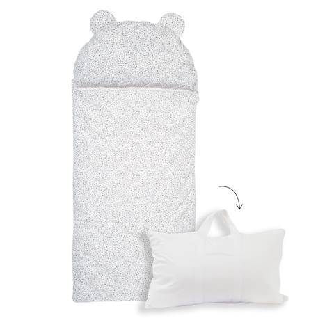 Sac de couchage coton bio Fleurs beiges 1 - vertbaudet enfant 