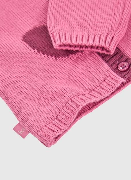 Gilet bébé tricot Rose 4 - vertbaudet enfant 