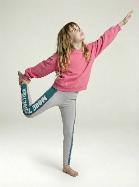 Ensemble legging sweat fille gris chiné 5 - vertbaudet enfant 