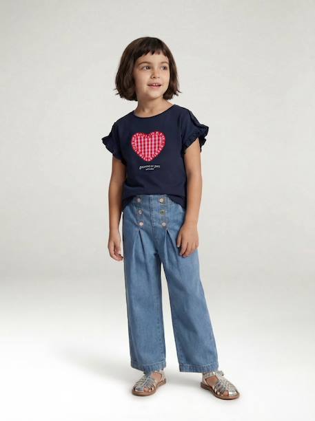 Fille-Denim large 