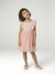 Robe cérémonie fille satin de coton à volants blanc+écru+rose pâle+vert sauge 14 - vertbaudet enfant 