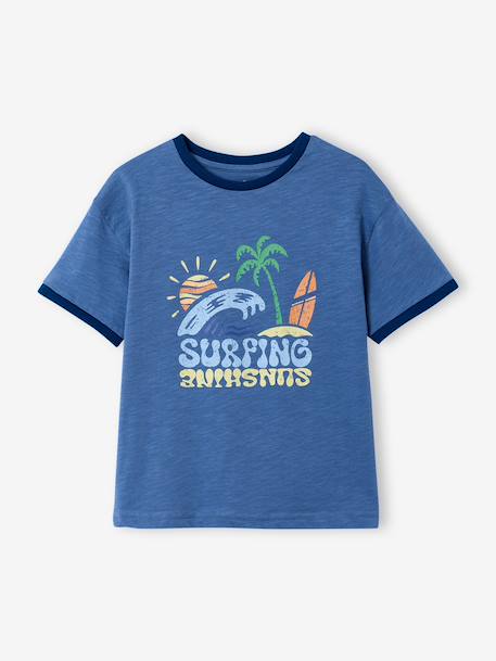 T-shirt manches courtes bleu 2 - vertbaudet enfant 