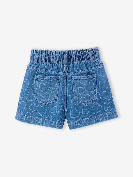 Short fille denim à motifs bleu clair+gris 3 - vertbaudet enfant 