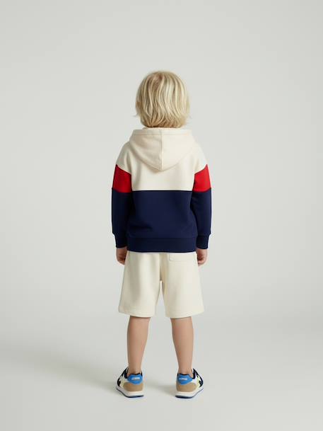 Bermuda sport garçon bleu moyen+écru 11 - vertbaudet enfant 
