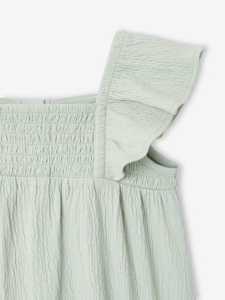 Combinaison bébé fille coton bio moutarde+vert d'eau 8 - vertbaudet enfant 