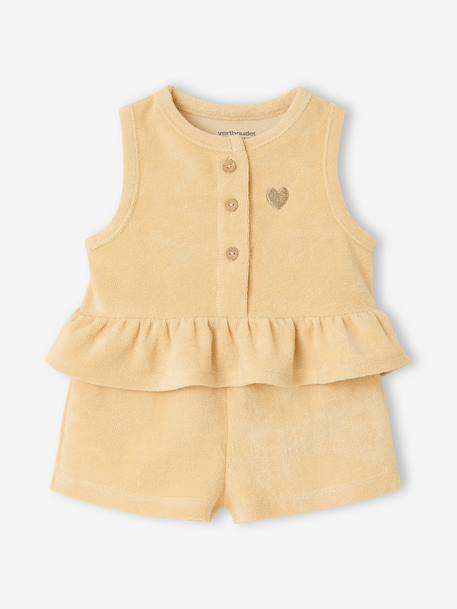 Ensemble top short jaune pâle 2 - vertbaudet enfant 