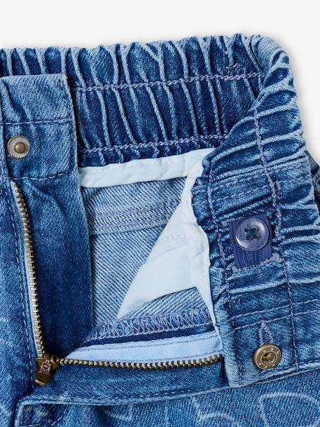 Short fille denim à motifs bleu clair+gris 5 - vertbaudet enfant 