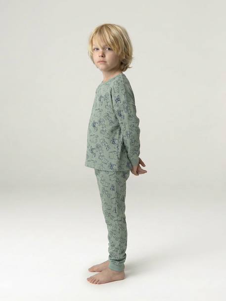 Pyjama garçon jungle vert sauge 2 - vertbaudet enfant 