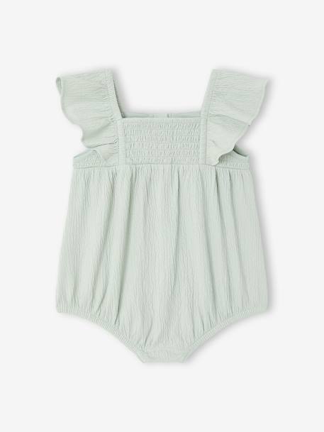 Bébé-Salopette, combinaison-Combinaison bébé fille coton bio