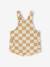 Salopette courte bébé molleton imprimé carreaux beige+rayé bleu 2 - vertbaudet enfant 