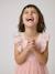 Robe cérémonie fille satin de coton à volants blanc+écru+rose pâle+vert sauge 19 - vertbaudet enfant 