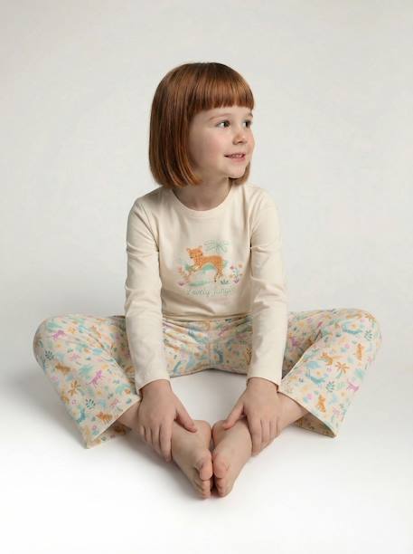 Lot de 2 pyjamas jungle fille écru 3 - vertbaudet enfant 