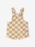 Salopette courte bébé molleton imprimé carreaux beige+rayé bleu 3 - vertbaudet enfant 