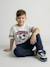 Jogging molleton taille ajustable écru+marine 5 - vertbaudet enfant 