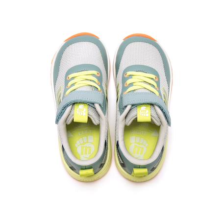 Sneakers garçon textile lacets- fermeture adhésive barefoot Black+bleu foncé–turquoise+Grey 16 - vertbaudet enfant 