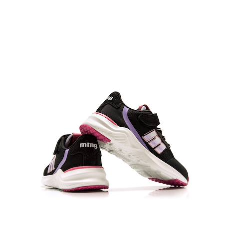 Sneakers filles textile lacets- fermeture adhésive Noir rose+Rose clair 3 - vertbaudet enfant 