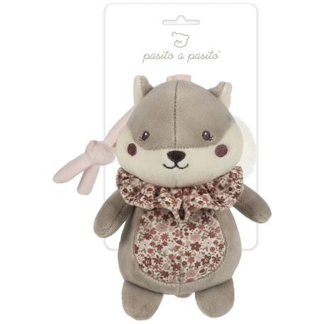 Peluche musicale écureuil cherry fleurs Mauve 4 - vertbaudet enfant 