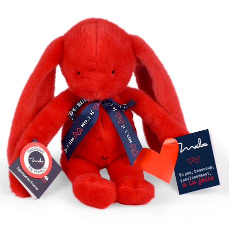 Peluche lapin méloé 37 cm Blanc+Noir+Orange sanguine+Rose+Rose clair+Rose fushia+Rose pastel+Rouge+Vert sapin 26 - vertbaudet enfant 