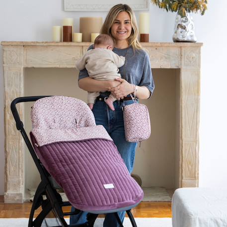 Chancelière hiver cherry fleurs Mauve 4 - vertbaudet enfant 