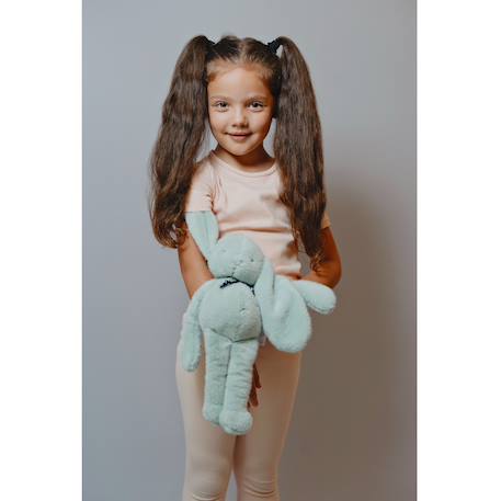 Peluche lapin méloé 37 cm Beige+Blanc+Bleu clair+Bleu électrique+Noir+Orange sanguine+Rose+Rose clair+Rose fushia+Rose pastel+Rouge+Vert+Vert d'eau+Vert sapin+Violet 50 - vertbaudet enfant 