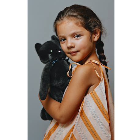 Peluche chat méloé 37 cm Gris+Noir+Rose 8 - vertbaudet enfant 
