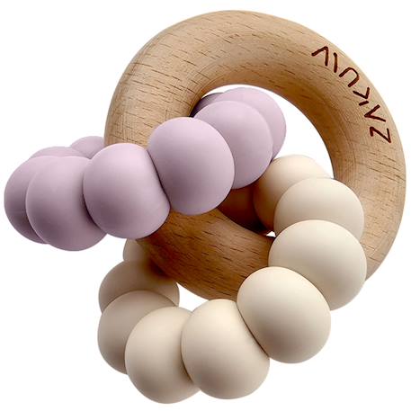 Anneau de dentition sedna lilas Violet, blanc 1 - vertbaudet enfant 