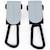 Lot de 2 crochets pour poussette icon caramel Bleu+Crème+Taupe 1 - vertbaudet enfant 