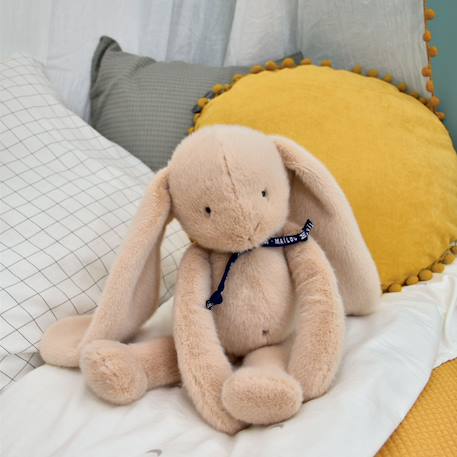 Peluche lapin méloé 37 cm Beige+Blanc+Bleu clair+Bleu électrique+Noir+Orange sanguine+Rose+Rose clair+Rose fushia+Rose pastel+Rouge+Vert+Vert d'eau+Vert sapin+Violet 4 - vertbaudet enfant 