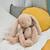 Peluche lapin méloé 37 cm Beige+Blanc+Bleu clair+Bleu électrique+Noir+Orange sanguine+Rose+Rose clair+Rose fushia+Rose pastel+Rouge+Vert+Vert d'eau+Vert sapin+Violet 4 - vertbaudet enfant 