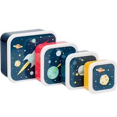 Puériculture-Lot de 4 boîtes à goûter espace