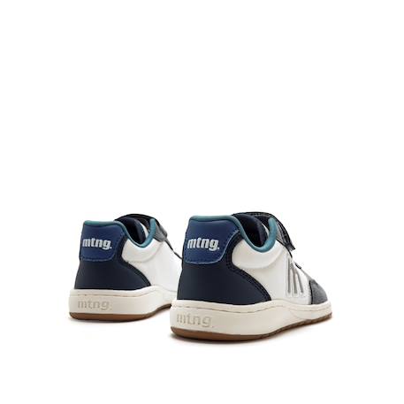 Sneakers garçon synthétique lacets- fermeture adhésive barefoot blanc–pétrole 5 - vertbaudet enfant 