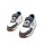 Sneakers garçon synthétique lacets- fermeture adhésive barefoot blanc–pétrole 2 - vertbaudet enfant 