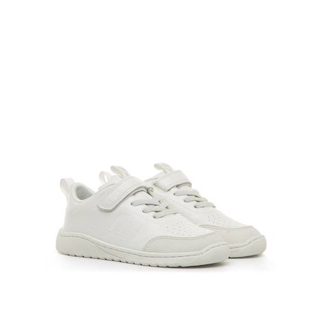 Sneakers garçon synthétique lacets- fermeture adhésive barefoot Blanc mat+Bleu vif+White 16 - vertbaudet enfant 