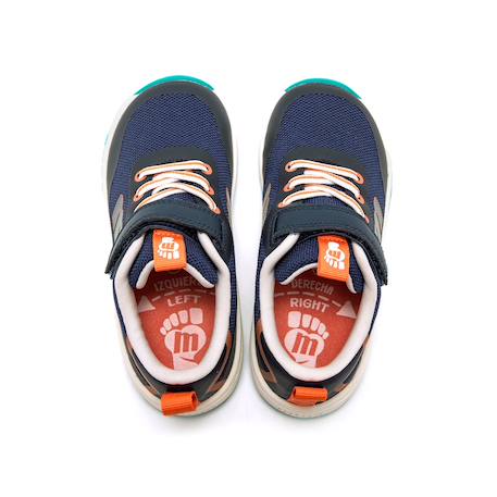 Sneakers garçon textile lacets- fermeture adhésive barefoot Black+bleu foncé–turquoise+Grey 10 - vertbaudet enfant 