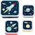Lot de 4 boîtes à goûter espace Bleu, jaune, rouge 2 - vertbaudet enfant 