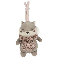 Jouet-Premier âge-Peluche musicale écureuil cherry fleurs