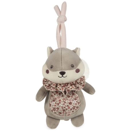 Peluche musicale écureuil cherry fleurs Mauve 1 - vertbaudet enfant 