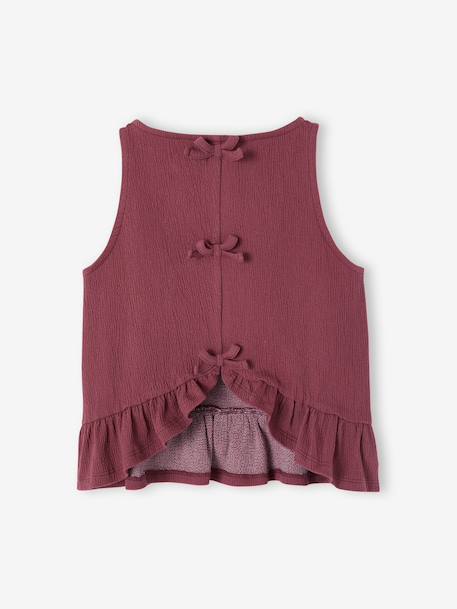 Débardeur fille sans manche volants terracotta 3 - vertbaudet enfant 