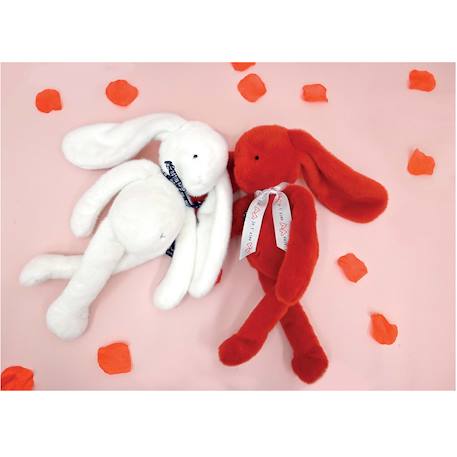 Peluche lapin méloé 37 cm Blanc+Noir+Orange sanguine+Rose+Rose clair+Rose fushia+Rose pastel+Rouge+Vert sapin 4 - vertbaudet enfant 