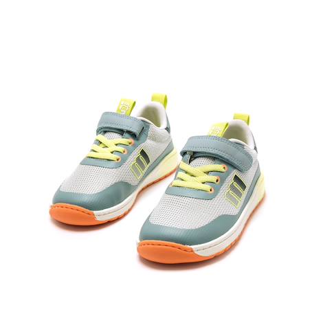 Sneakers garçon textile lacets- fermeture adhésive barefoot Black+bleu foncé–turquoise+Grey 14 - vertbaudet enfant 