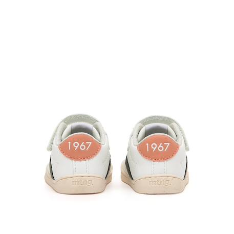 Sneakers garçon synthétique lacets- fermeture adhésive barefoot Blanc et noir+Blanc-vert 11 - vertbaudet enfant 