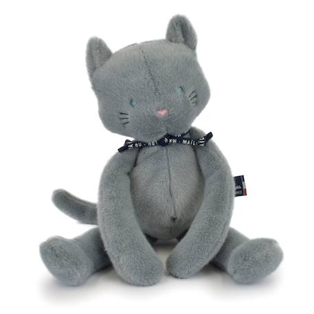 Peluche chat méloé 37 cm Gris+Noir+Rose 1 - vertbaudet enfant 