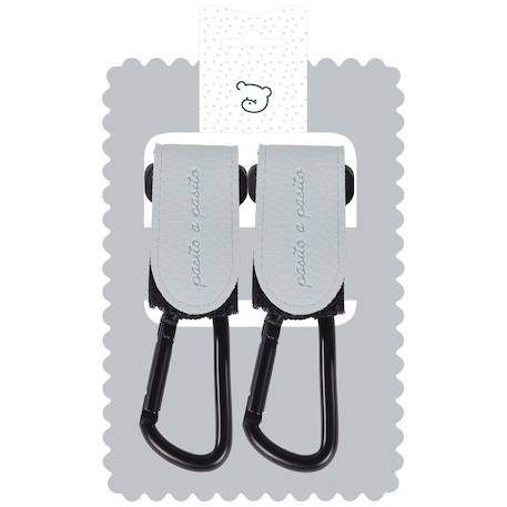 Lot de 2 crochets pour poussette icon caramel Bleu+Crème+Taupe 3 - vertbaudet enfant 